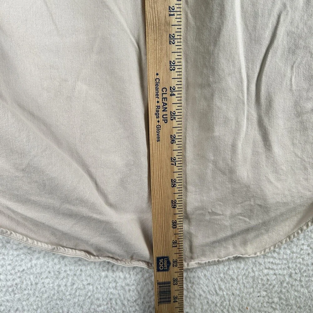 Vintage Levi's Shirt Mens Large Khaki Beige Button Down Long Sleeve Pocket